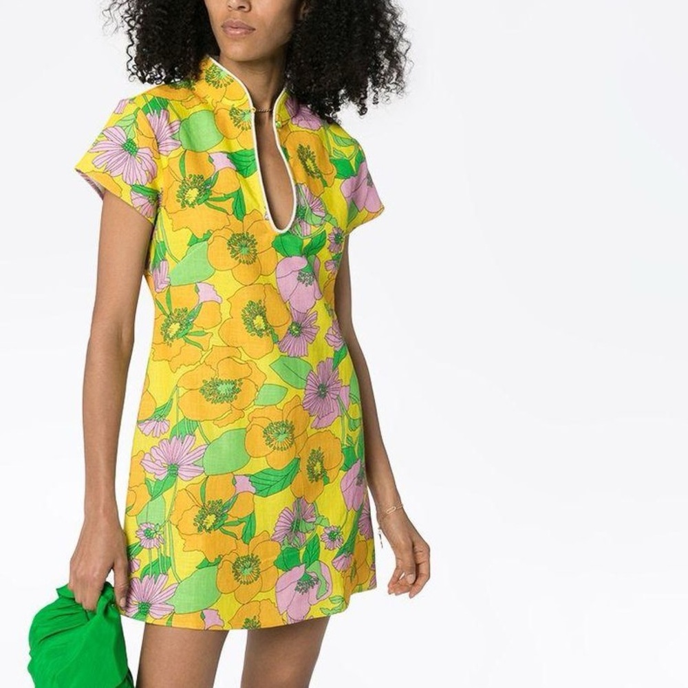 Rixo Lolita Dress in 60s Floral ☀️🍊🌸🍀 - Picture 13 of 14